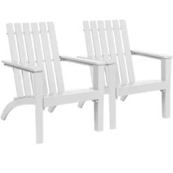 Costway Outdoor Wooden Adirondack Chair Patio Lounge Chair W/ Armrest -Garden & Outdoors GUEST 97edf307 27e1 4b4b 9d5e 734ad1fce107
