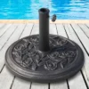 Outsunny 18" 20 Lbs Round Resin Umbrella Base Stand Market Parasol Holder With Decorative Rose Floral Pattern & Easy Setup For Garden, Bronze 2 Outsunny 18" 20 Lbs Round Resin Umbrella Base Stand Market Parasol Holder With Decorative Rose Floral Pattern & Easy Setup For Garden, Bronze -Garden & Outdoors GUEST 983c0872 99d1 4bf7 ada5 bcb269416abc