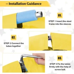 Extra Large Heavy Duty A-Frame Steel Swing Stand Set 40” Nest Tree Swing Yellow -Garden & Outdoors GUEST 99d1c61d 3a74 4d67 887f 813ee1146def