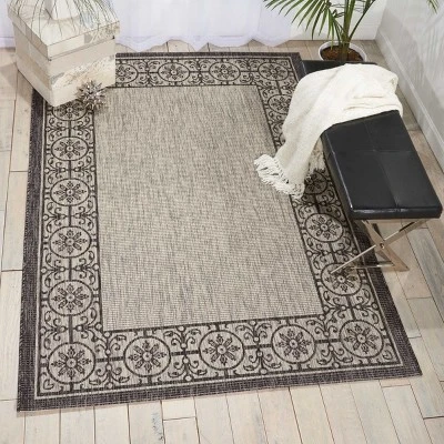 Nourison Garden Party Bordered Indoor/Outdoor Flatweave Area Rug 3 Nourison Garden Party Bordered Indoor/Outdoor Flatweave Area Rug