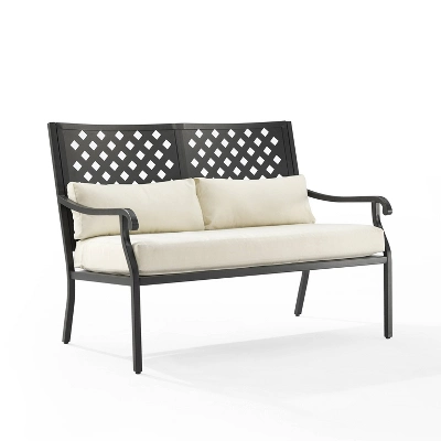 4pc Alistair Outdoor Steel Conversation Set Creme/Matte Black - Crosley 12 4pc Alistair Outdoor Steel Conversation Set Creme/Matte Black - Crosley - Image 10