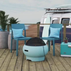 Asher Wood Burning Fire Pit With Grilling Surface - Novogratz -Garden & Outdoors GUEST 9af2ec2d 07ec 442b 91b6 e82c367344fb