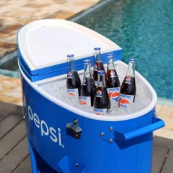 Permasteel 80qt Pepsi Oval Sporty Outdoor Cooler Cart -Garden & Outdoors GUEST 9da59026 285d 4a2a bda2 2c7b2bd46500