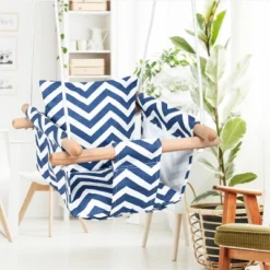 Costway Baby Canvas Hanging Swing Cotton Hammock Toy For Toddler BluePink -Garden & Outdoors GUEST 9e159033 5566 42ca 850a 2d8c290cc93d