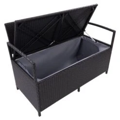 Parksville Patio Storage Bench - Black - CorLiving -Garden & Outdoors GUEST 9e890aca df9b 4944 bac2 33c672c2b60c