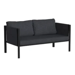Flash Furniture Lea Indoor/Outdoor Loveseat With Cushions - Modern Steel Framed Chair With Storage Pockets -Garden & Outdoors GUEST 9f5a0c12 cf6e 47d6 86c3 b5cf9ccd0236 1