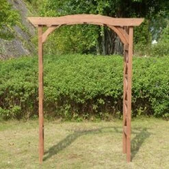 7' Canadian Hemlock Weatherproof Arbor - Natural - Merry Products -Garden & Outdoors GUEST 9f7be44c e753 4a44 b0e4 02f3158d1e9c