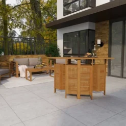 Patio Bar Table Teak - Olivia & May 37 Patio Bar Table Teak - Olivia & May -Garden & Outdoors GUEST a01bcf80 e75d 43c4 bc3a 33c468183dfb