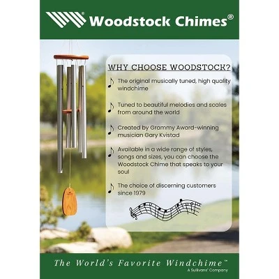 Woodstock Wind Chimes Encore® Collection, Chimes Of Earth, 37'' Green Wind Chime DCE37 5 Woodstock Wind Chimes Encore® Collection, Chimes Of Earth, 37'' Green Wind Chime DCE37 - Image 3