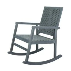 Ned Modern Chevron-Back Acacia Wood Patio Outdoor Rocking Chair - JONATHAN Y 17 Ned Modern Chevron-Back Acacia Wood Patio Outdoor Rocking Chair - JONATHAN Y -Garden & Outdoors GUEST a138d497 6d98 4184 a723 e9ada2c12d30