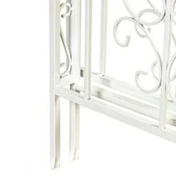 Evergreen Montebello Iron Garden Arbor, White- 53 X 84 X 23 Inches Fade And Weather Resistant Outdoor Decor -Garden & Outdoors GUEST a1565ad6 626c 4dbe 8c22 cc55d4a6fc9a