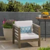 Oana Acacia Wood Club Chair - Gray/White - Christopher Knight Home -Garden & Outdoors GUEST a290863c e339 4d74 96b0 2fec80713c48
