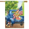 Old Days Summer House Flag Pickup Truck Patriotic 28" X 40" Briarwood Lane -Garden & Outdoors GUEST a331c11a f392 431a 8a5c f771c1a4239b