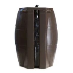 FCMP Outdoor 50-Gallon BPA Free Flat Back Home Rain Catcher Water Storage Collection Barrel For Watering Outdoor Plants & Gardens, Brown (3 Pack) -Garden & Outdoors GUEST a35ab3c2 fec7 44f5 857a 8eb37075f32e