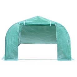 Outsunny 26' X 10' X 7' Walk-In Greenhouse Tunnel, Large Gardening Plant Hot House With 12 Windows And Zipper Doors For Backyard -Garden & Outdoors GUEST a38a84ca 5602 453f 9a7d e450dbcebdb4