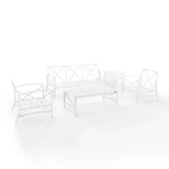 Kaplan 5pc Outdoor Sofa Set With Sofa & 2 Chairs With Coffee Table & Side Table - Crosley 13 Kaplan 5pc Outdoor Sofa Set With Sofa & 2 Chairs With Coffee Table & Side Table - Crosley -Garden & Outdoors GUEST a3c4bab5 93bd 4102 a644 91f83d832fe8