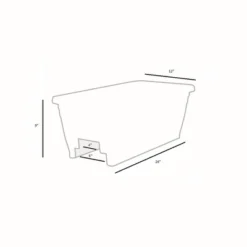 The HC Companies 24 Inch Wide Heavy Duty Plastic Deck Rail Mounted Garden Flower Planter Boxes With Removable Drainage Plugs, White (6 Pack) -Garden & Outdoors GUEST a3c7c894 c390 40ee a8fd 5ce912a01854