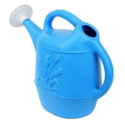 Union Products 63066 2 Gallon Plastic Indoor/Outdoor Watering Can W/ Tulip Design For Garden, Potted Plants, & Patio Pots, Caribbean Blue, 3 Pack 4 Union Products 63066 2 Gallon Plastic Indoor/Outdoor Watering Can W/ Tulip Design For Garden, Potted Plants, & Patio Pots, Caribbean Blue, 3 Pack - Image 2