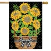 Primitive Sunflowers Autumn House Flag Floral Fall 28" X 40" Briarwood Lane -Garden & Outdoors GUEST a4d32a0e fcf6 4c8a 95ce b0add542535f
