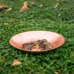 Marrgon 11" Copper Anchoring Basin - Hammered Metal Bowl For Rain Chain Downspouts -Garden & Outdoors GUEST a609cb9f 1584 48ac b62e d1a06967f036