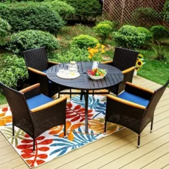 Captiva Designs 2pk Outdoor Rattan Arm Chairs With Cushions 11 Captiva Designs 2pk Outdoor Rattan Arm Chairs With Cushions -Garden & Outdoors GUEST a69a8b7c 5da7 48a4 81ad 9e89d26c6c44