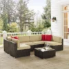Sea Island 7pc Outdoor Wicker Sectional Set - Sand - Crosley -Garden & Outdoors GUEST a906cc4b fc12 43a6 8145 416f7a0e14a4