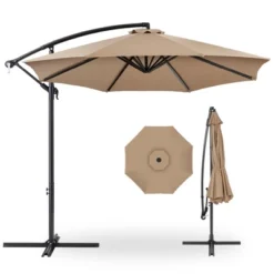 Best Choice Products 10ft Offset Hanging Outdoor Market Patio Umbrella W/ Easy Tilt Adjustment -Garden & Outdoors GUEST a9105ae9 86e4 4047 a86e 6e1a782edcb8