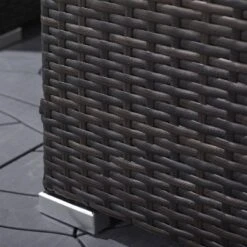 Venice 6pc Classic Outdoor Wicker Sectional Sofa With Seat And Back Cushion - Black - Vifah -Garden & Outdoors GUEST a937ceab 4e2e 45cd 9f8d 7320d1f8158b