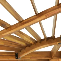 Dilan Outdoor Acacia Wood Triangle Pergola - Teak/Black - Christopher Knight Home -Garden & Outdoors GUEST a941fe2f 3995 4b01 8760 2cec9d532383