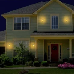 LED Solar Outdoor Wall Panel Lantern With Clear Panel - Techko Maid -Garden & Outdoors GUEST a95cd12e 5674 406e bd96 8655878ceae7