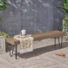 Jane Wood/Metal Patio Industrial Bench - Gray - Christopher Knight Home -Garden & Outdoors GUEST a97dd3a3 91a0 4816 843a a31a7611ac6a