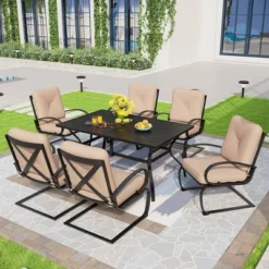 Captiva Designs 2pc Outdoor Arm Chairs With 4" Cushion -Garden & Outdoors GUEST aa81a436 254a 4c3f 9429 8fc9999c6197
