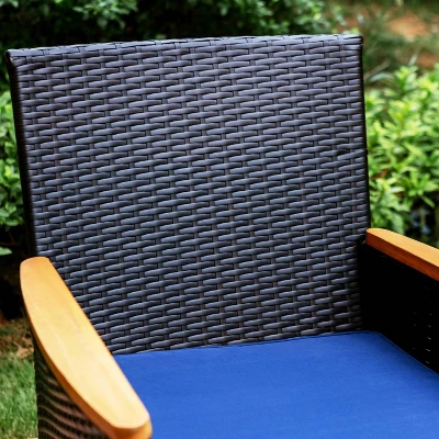 Captiva Designs 2pk Outdoor Rattan Arm Chairs With Cushions 3 Captiva Designs 2pk Outdoor Rattan Arm Chairs With Cushions