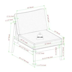 Saracina Home 4pc Modern Boho Eucalyptus Spindle Outdoor Sectional Set -Garden & Outdoors GUEST abd1fb09 b5d5 4ec6 aabe c7f92af6d682