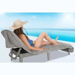 American Soft Linen Chaise Lounge Covers With Pocket, 100% Cotton Pool Chair Lounge Towel, 86"x30" Oversized Beach And Pool Towel -Garden & Outdoors GUEST ac71213e b05d 4e95 afa5 f6278a320469