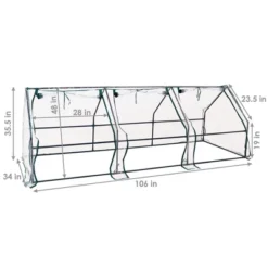 Sunnydaze Decor Sunnydaze Outdoor Portable Slanted Top Plant Shelter Mini Cloche Greenhouse With Zipper Doors - 36" - Clear 21 Sunnydaze Decor Sunnydaze Outdoor Portable Slanted Top Plant Shelter Mini Cloche Greenhouse With Zipper Doors - 36" - Clear -Garden & Outdoors GUEST acb7e9f3 5442 4f13 95a7 95262e4d59bd