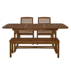 Ravenscroft 4pc Extendable Acacia Wood Outdoor Dining Set - Saracina Home 17 Ravenscroft 4pc Extendable Acacia Wood Outdoor Dining Set - Saracina Home -Garden & Outdoors GUEST aceba1fb ced7 4574 a6c3 679b568def71