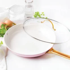 GreenPan Reserve 12" Frypan With Helper Handle & Lid Blush -Garden & Outdoors GUEST ad6e743e a92e 496e 93a3 04b52cf0a4a7