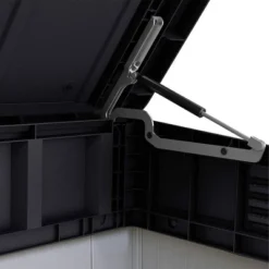 Keter KET-237831 Elite Store Outdoor Storage Shed For Tools Garbage Cans Patio Furniture Bicycles, Hydraulic Lid, 4.6 By 2.7 Foot, Deco Grey -Garden & Outdoors GUEST aefeaf5d 39ce 4d12 9d37 fa4f087995a6