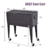 Costway Outdoor Rattan 80QT Party Portable Rolling Cooler Cart Ice Beer Beverage Chest -Garden & Outdoors GUEST af1d7c27 07d7 4186 9089 23f660108d2d