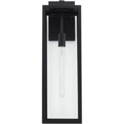 John Timberland Modern Industrial Outdoor Wall Light Fixture Mystic Black 27" Clear Glass Panels For Exterior Barn Deck House Porch Yard Patio Garage -Garden & Outdoors GUEST af8ae9ac 4a91 4650 b07a aac46ba2ec7a