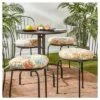 4pk 15" Jamboree Paisley Outdoor Bistro Chair Cushions - Kensington Garden