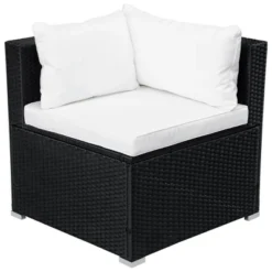 9pc Wicker Patio Set With Cushions - Black/Beige - GODEER -Garden & Outdoors GUEST b0ffe6fb f4d2 48e4 aedf 8dbbf8c4b602