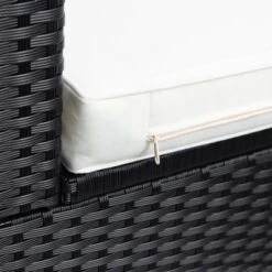 9pc Wicker Patio Set With Cushions - Black/Beige - GODEER -Garden & Outdoors GUEST b1cebd74 4d94 42cd ad4f 9ba949588e45