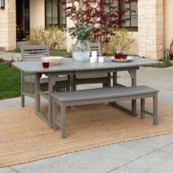 Ravenscroft 4pc Extendable Acacia Wood Outdoor Dining Set - Saracina Home 14 Ravenscroft 4pc Extendable Acacia Wood Outdoor Dining Set - Saracina Home -Garden & Outdoors GUEST b20e0fe7 9276 456a 86ae 1099a38eba59