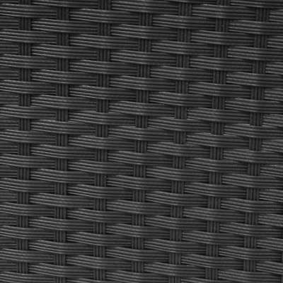 6pc Wicker Patio Conversation Set With Glass Table Ottomans & Cushions - Black/Dark Gray - GODEER 13 6pc Wicker Patio Conversation Set With Glass Table Ottomans & Cushions - Black/Dark Gray - GODEER - Image 11