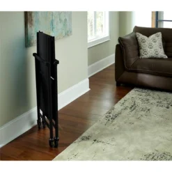 Indoor/Outdoor Folding Serving Cart With Wheels & Shelves - Black - Room & Joy -Garden & Outdoors GUEST b4dec52a 8ba0 4820 b790 fb57ada6cbdf