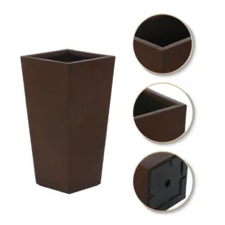 LuxenHome Square Tapered 18.5" H House Planters, Indoor & Outdoor Black 18 LuxenHome Square Tapered 18.5" H House Planters, Indoor & Outdoor Black -Garden & Outdoors GUEST b55972b7 f8e2 4f70 b61c 6881228df1f0