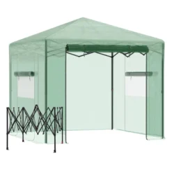 OutsunnyPortable Pop-up Walk-in Greenhouse With Roll-up Door -Garden & Outdoors GUEST b59b348f 09c6 4d99 b32a 036f33f6e6ac