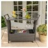 Bahama Wicker Bar Cart - Gray - Christopher Knight Home -Garden & Outdoors GUEST b621d251 10b8 4f85 872f 8d4d7167274f